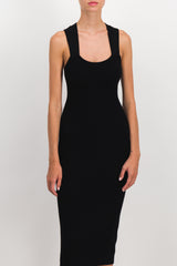 Double strap bouclé dress