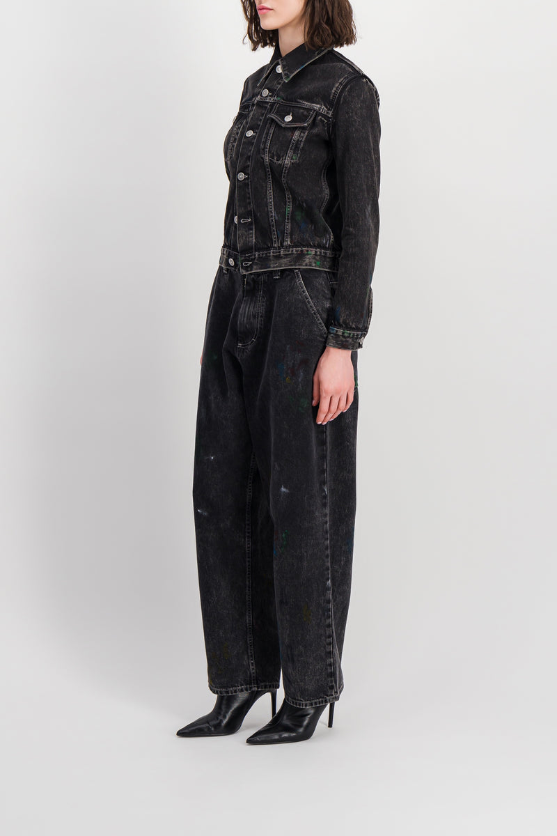 Maison Margiela - Slim washed black denim jacket