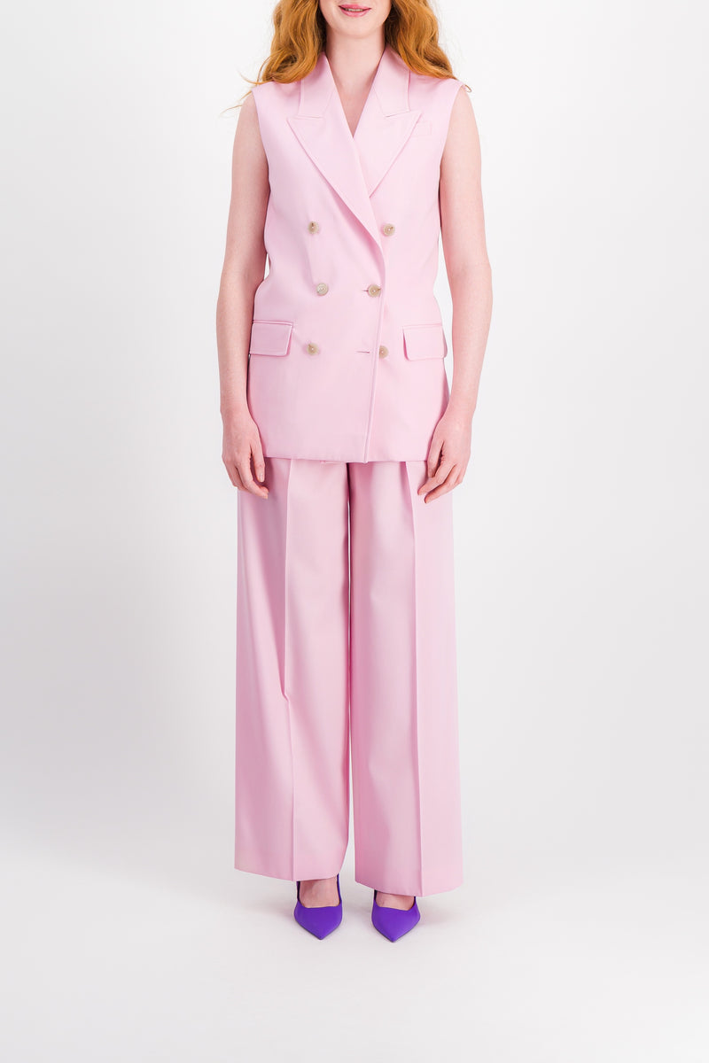 Nina Ricci - Pressed crease straight leg wool gabardine pants