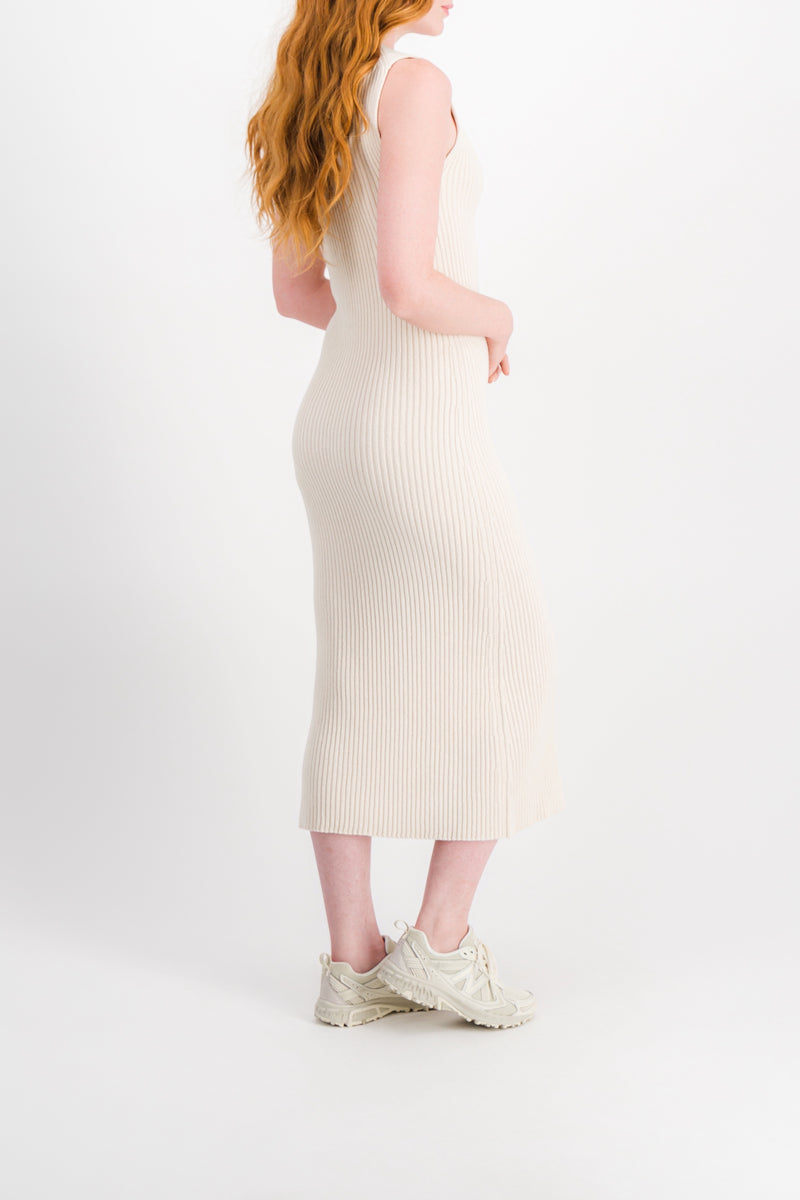 Jil Sander - Knitted A-line maxi dress with zipped front