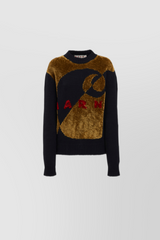 Round neck wool sweater with Carhartt print