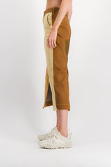 Color block midi skirt with front slit