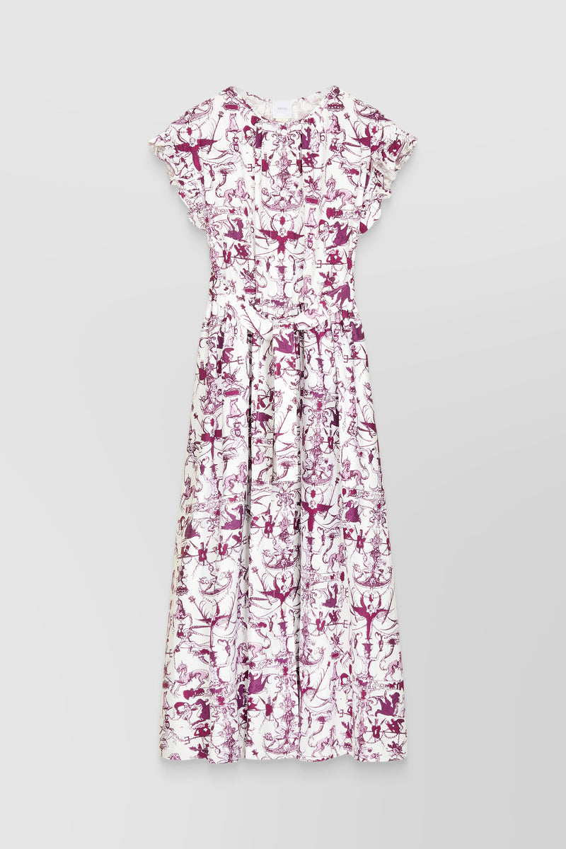 Patou - Organic cotton poplin frill volume buttoned maxi dress