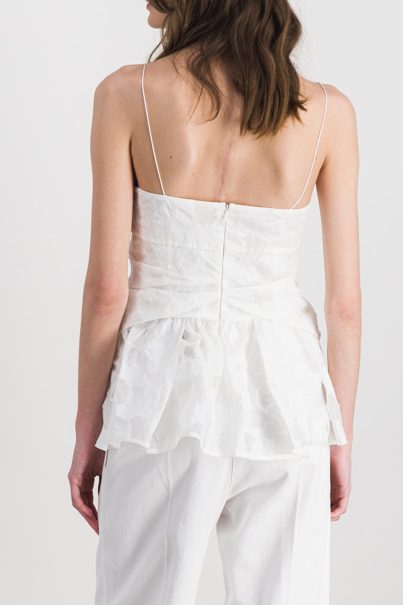 Cecilie Bahnsen - Fil coupé peplum bustier top