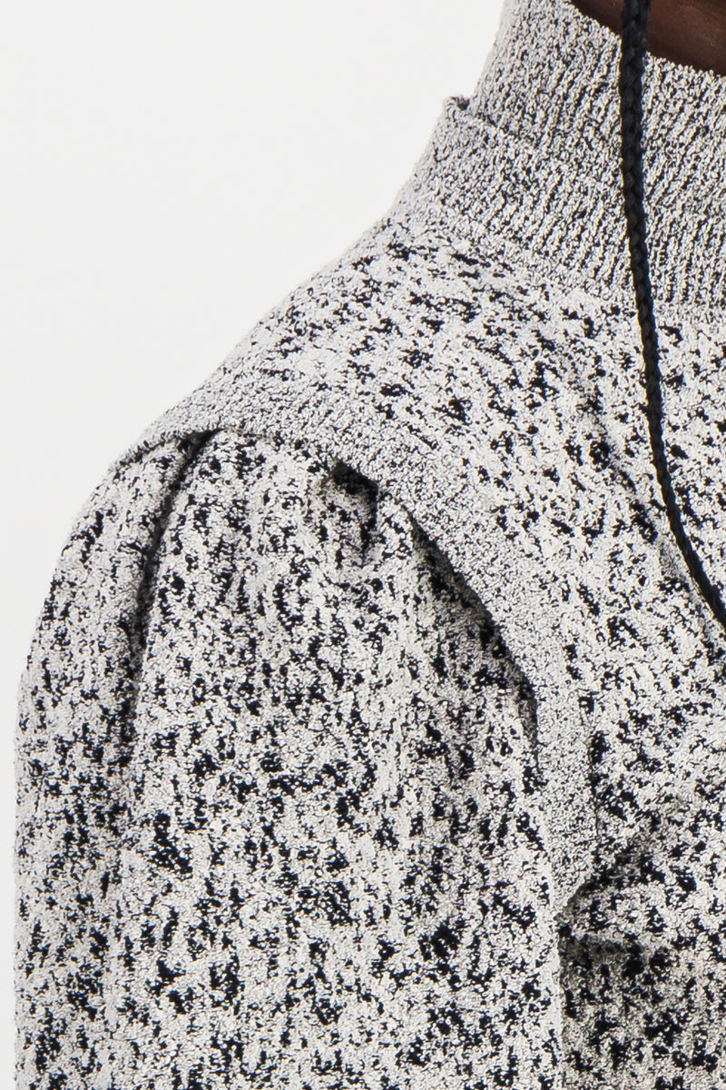 Paco Rabanne - Jacquard concrete cropped sweater