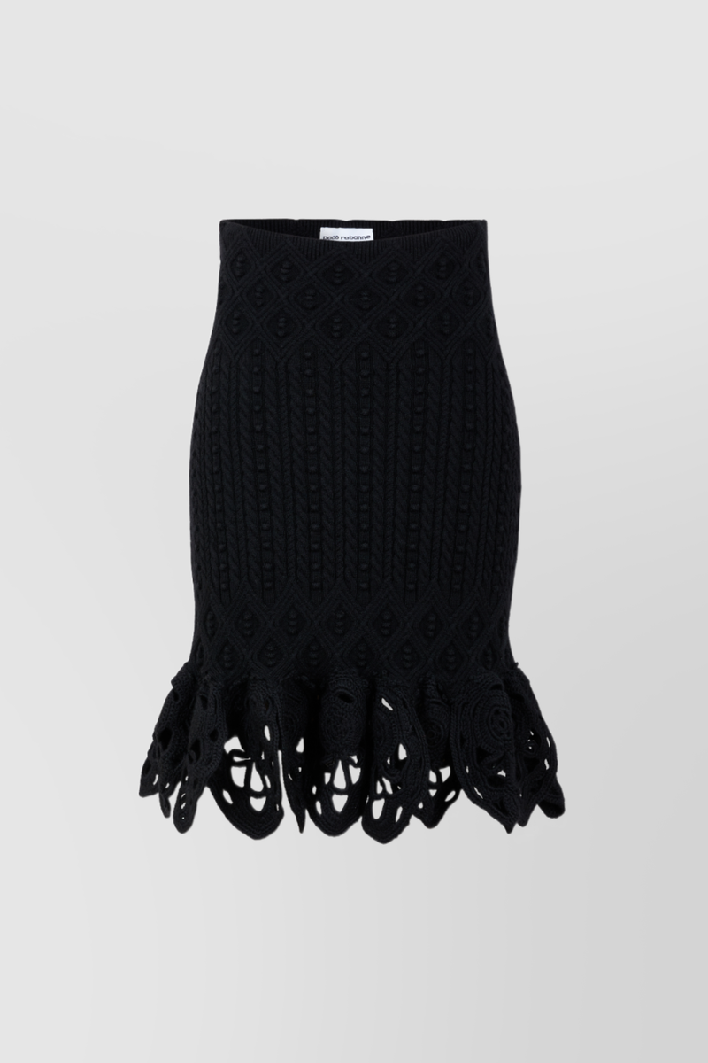 Paco Rabanne - 3D cable knit mini skirt