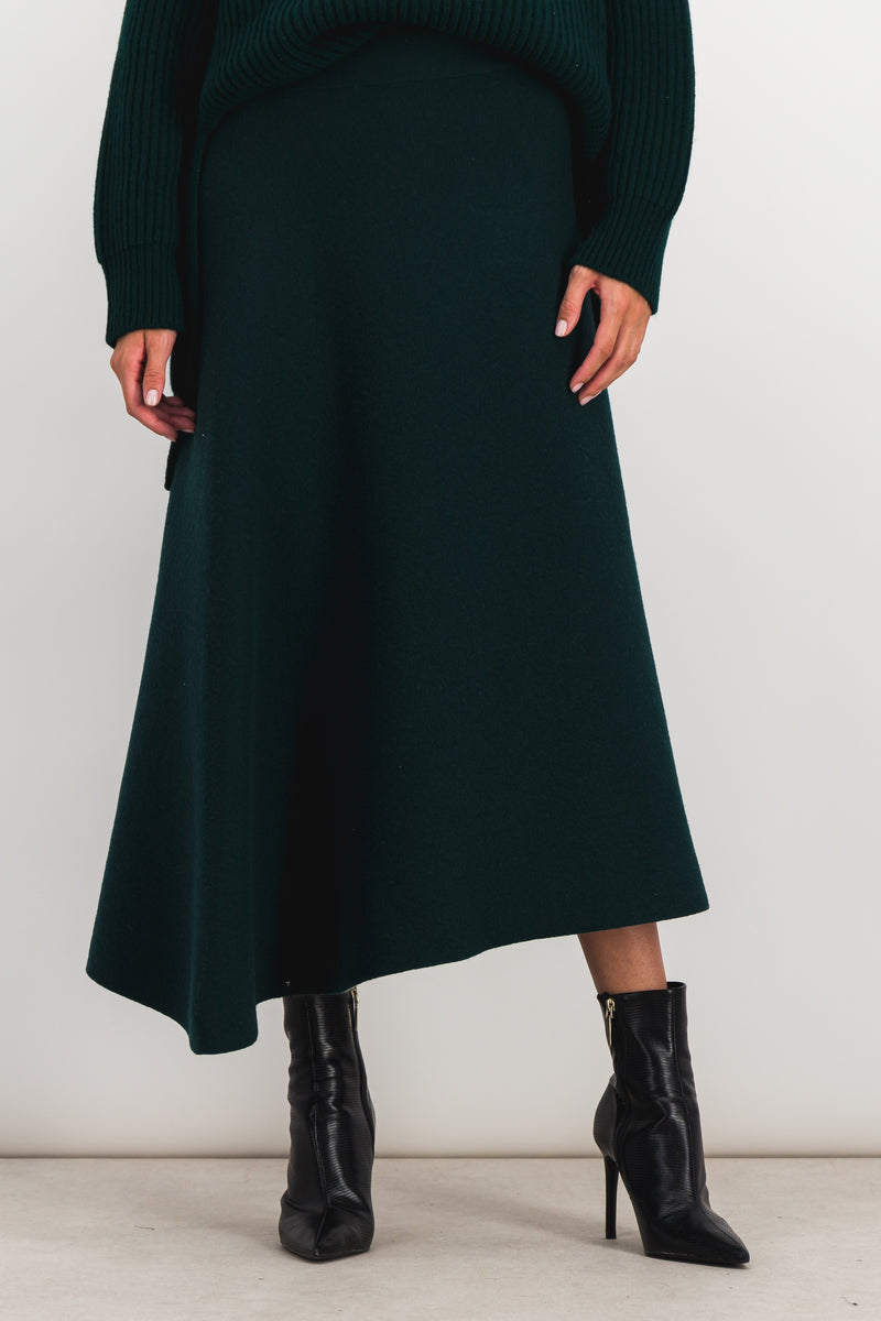 Jil Sander - Asymmetric flared double face mohair-silk gored skirt