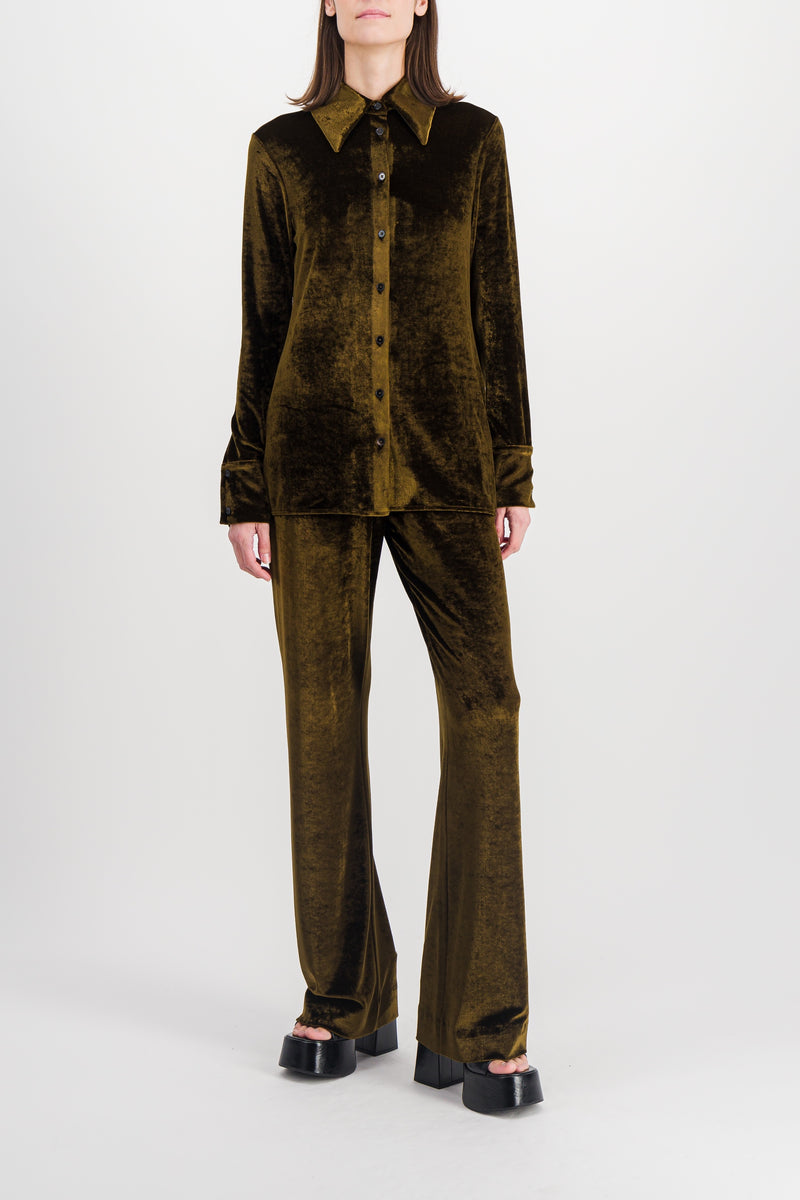 Jil Sander - Loose leg velvet pants
