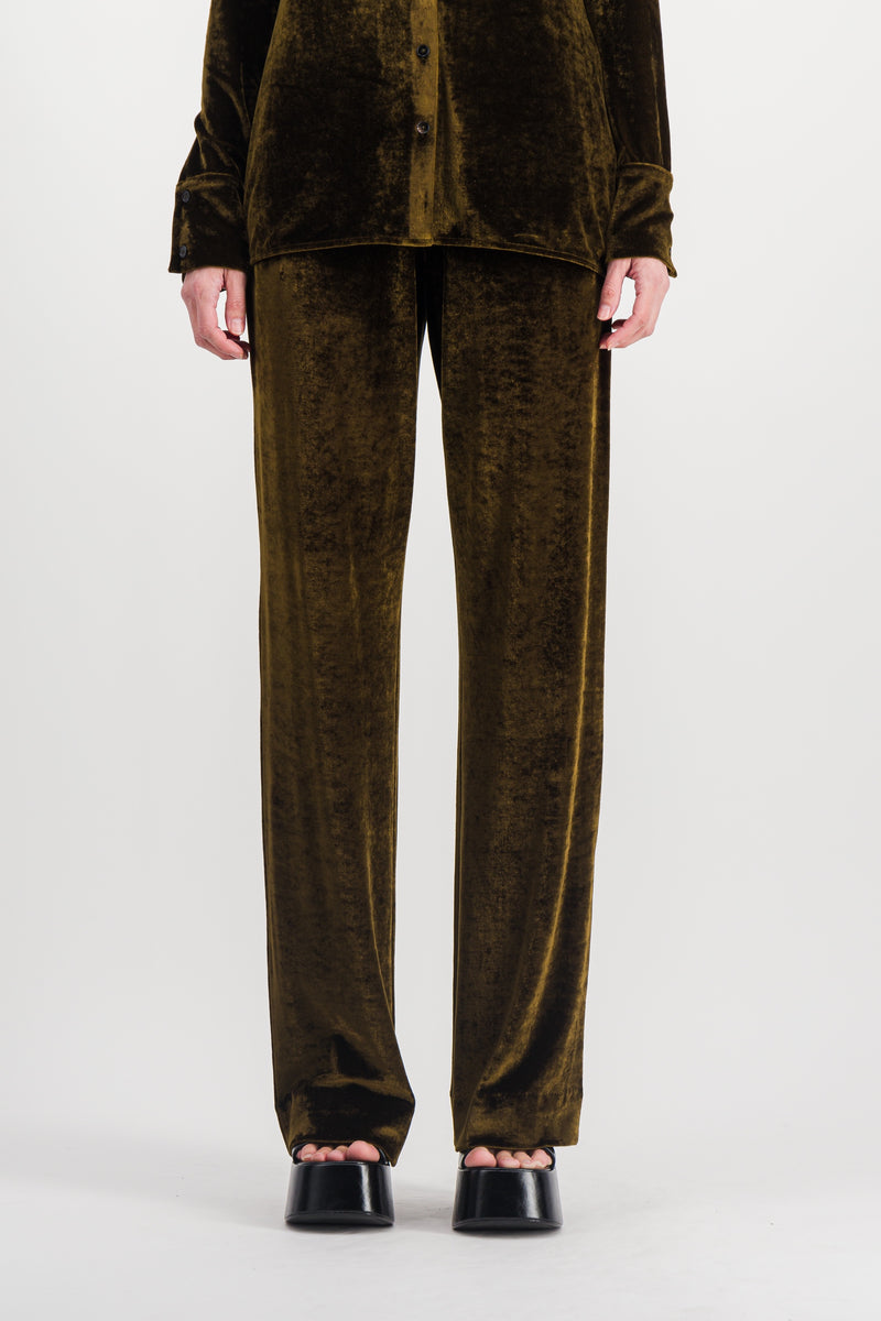 Jil Sander - Loose leg velvet pants