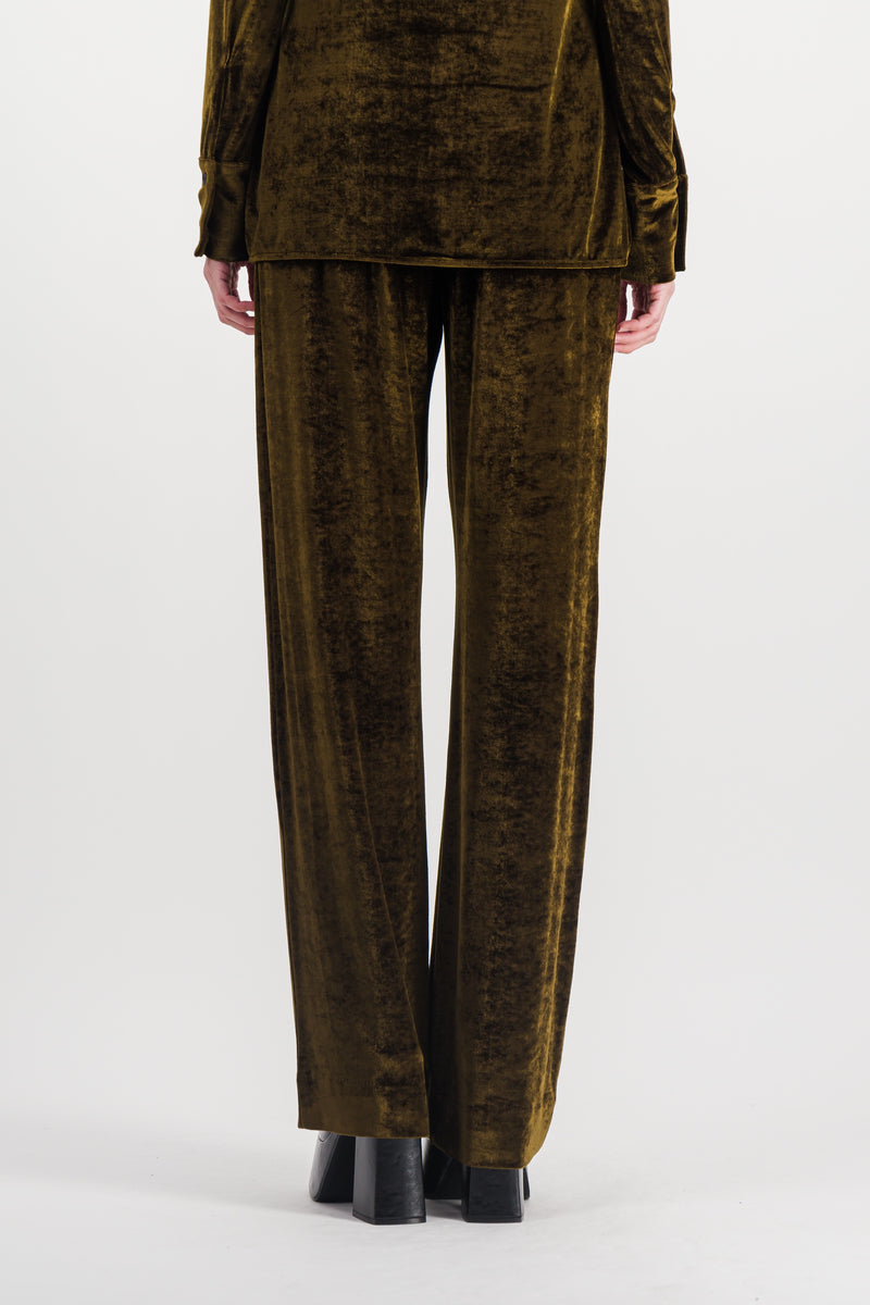 Jil Sander - Loose leg velvet pants