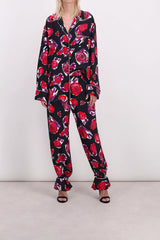 Drawstring flower printed pyjama pants