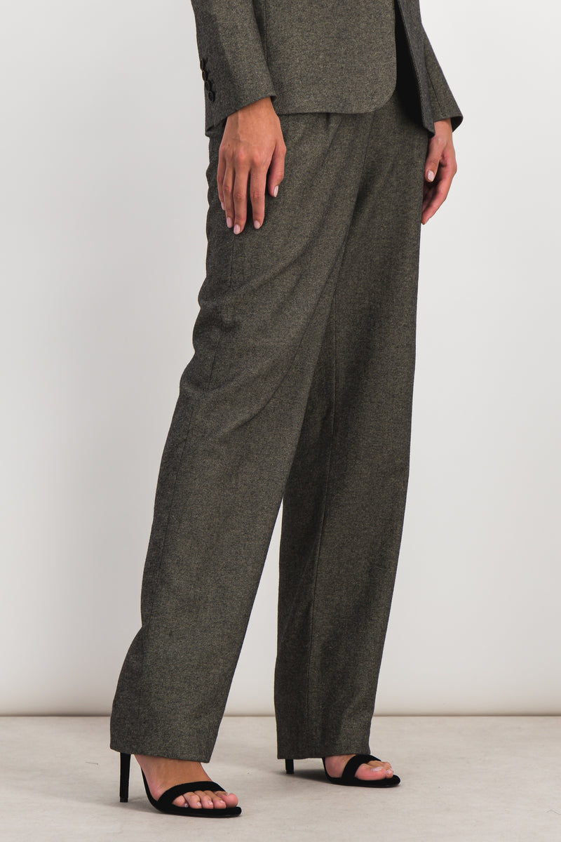 Coperni - Dark grey low rise loose tailored pants